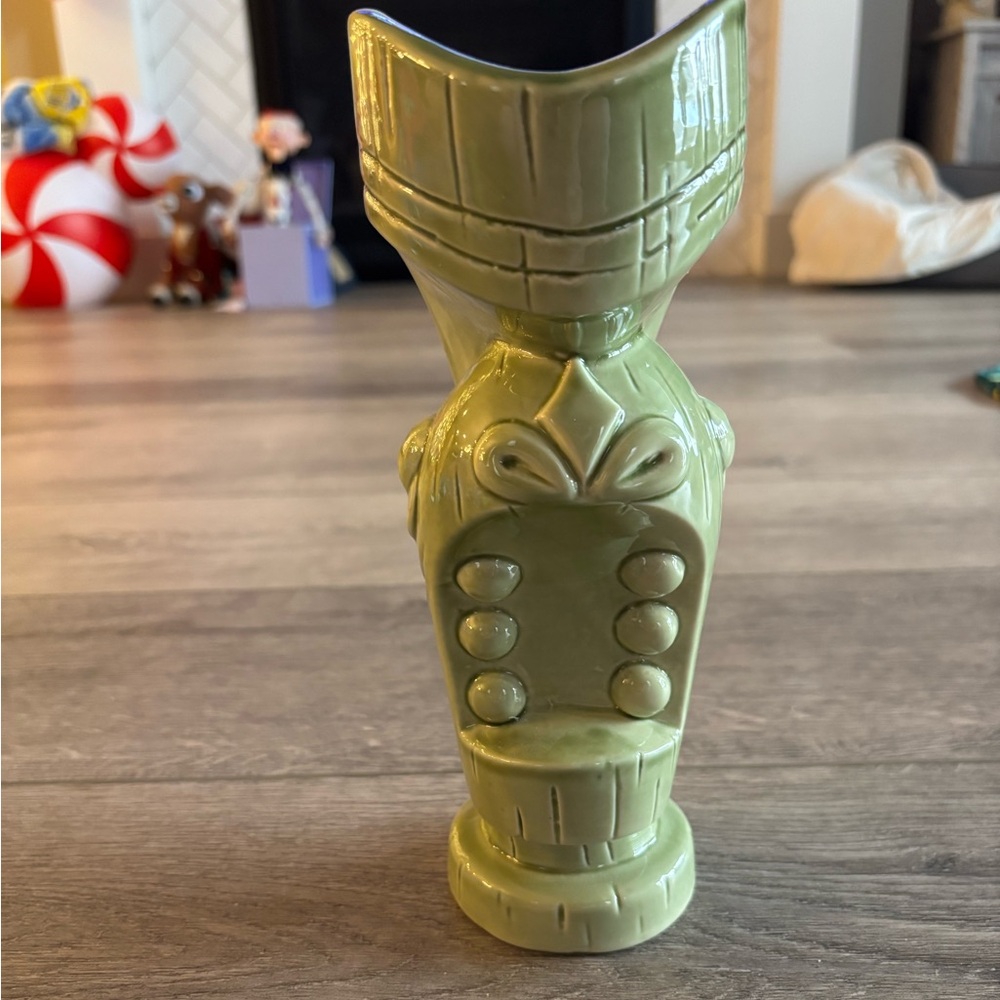 Green mouth tiki mug